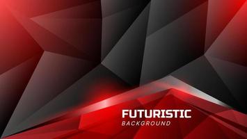 abstract futuristic background in red and black color with crystal texture. business corporate banner design vector