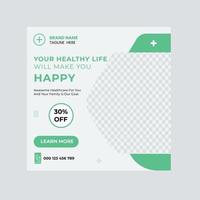 medical social media post banner vector