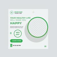 medical social media post banner vector