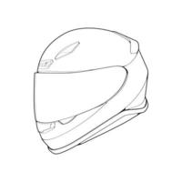 Color Block helmet half face Vector Illustration, Helmet Concept, Line art vector, Vector art