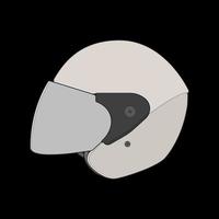 Color Block helmet half face Vector Illustration, Helmet Concept, Line art vector, Vector art