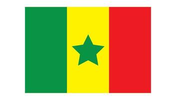 icono de la bandera de senegal. icono de la bandera de senegal con reflejo aislado sobre fondo blanco. vector