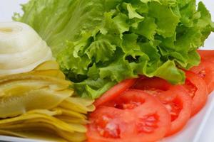 salad on white surface photo