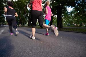 people group jogging photo