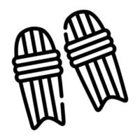 A customizable linear icon of knee pad vector