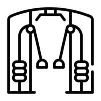 An icon of dumbbells designed in line style vector