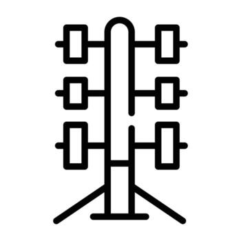An icon of dumbbells designed in line style vector