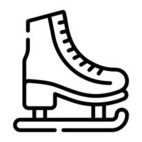 A handy linear icon of skating shoe vector