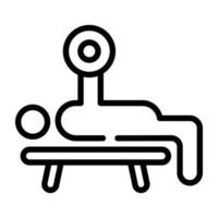 An icon of dumbbells designed in line style vector