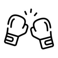 Get your hands on this boxing gloves line icon vector