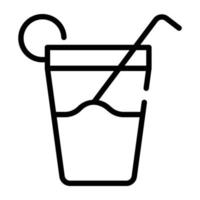 Grab this amazing linear icon of cocktail vector