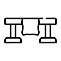Get this editable line icon of bench vector