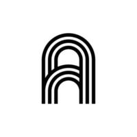 diseño moderno del logotipo del monograma de la letra a vector