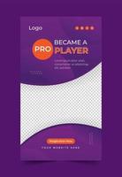 Modern football social media story background template layout vector