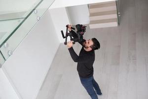 videógrafo en el trabajo foto