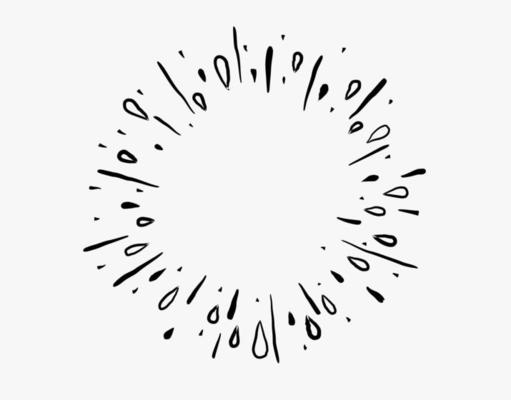 Hand drawn star burst explosion. Illustrated Design Element.