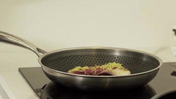 chef Koken de Octopus detailopname zee voedsel video