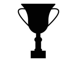 Trophy cup pictogram silhouette vector illustration