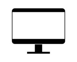 pantalla de escritorio, ilustración de vector de pictograma de monitor de computadora