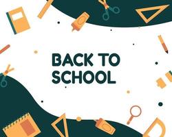 Back To school poster template vector