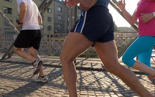 people group jogging photo