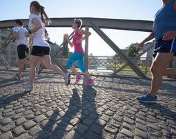 people group jogging photo