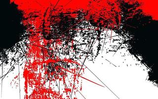 Abstract grunge texture splash paint black, red and white background vector