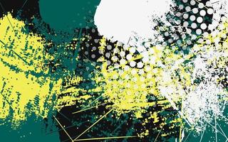 Abstract grunge texture green and yellow background vector