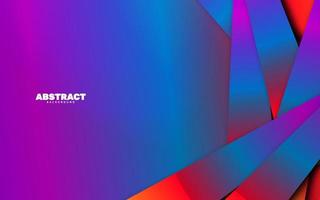 Abstract geometric overlap layer gradient color background vector