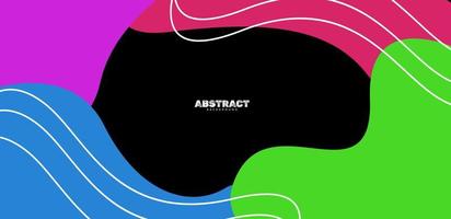 Abstract wave shape colorful flat background vector