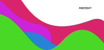 Abstract wave shape colorful flat background vector