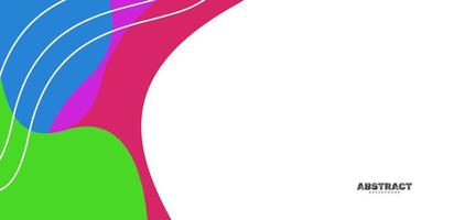 Abstract wave shape colorful flat background vector