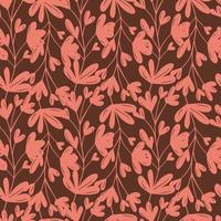 Seamless botanical pattern with leaves vector