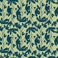 Seamless botanical pattern with leaves vector