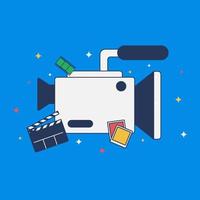 vector flat design concept illustrations with icons of entertainment