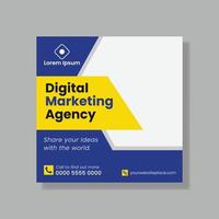 Digital marketing and corporate social media post design vector