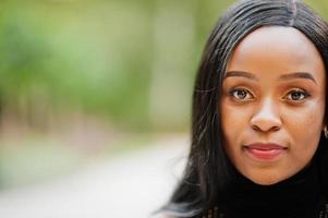 Close up portrait of fashionable african american woman. photo