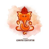 Happy Ganesh Chaturthi Hindu festival artistic background vector