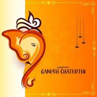 Happy Ganesh Chaturthi Hindu religious festival background design vector