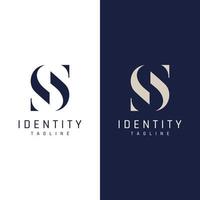 Logo design abstract template initial letter s element with geometry. Modern and minimalist artistic s symbol. vector