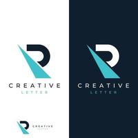 Logo design initial letter R template with geometry and monogram. Minimalist, modern and elegant logo. Background isolated. vector