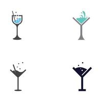 Alcohol cocktail logo, nightclub drinks.Logos for nightclubs, bars and more.In vector illustration concept style.