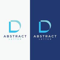 Logo template design Initial geometry of the letter D. Logo design with a minimalist and elegant style. Logo for companies and initials. vector