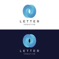 plantilla de diseño de logotipo elemento abstracto letra inicial o.símbolo de concepto minimalista y moderno estilo geométrico.tipo de logotipo futuro. vector