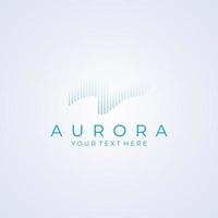 el logo de la ola de luz, inspirado en la luz de la aurora. con un concepto moderno. vector