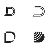 Logo template design Initial geometry of the letter D. Logo design with a minimalist and elegant style. Logo for companies and initials. vector