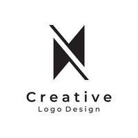 diseño de logotipo abstracto letra inicial n elementos geométricos. plantillas de logotipos elegantes, minimalistas, creativas y modernas. identidad, marca y tarjetas de presentación. vector