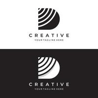 diseño de plantilla de logotipo geometría inicial de la letra d. diseño de logotipo con un estilo minimalista y elegante. logo para empresas e iniciales. vector