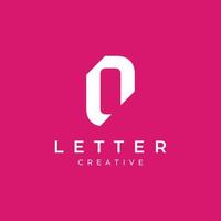 Logo design template abstract element Initial letter O.Symbol of minimalist and modern concept geometric style.Future Logo type. vector