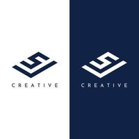 Logo design abstract template initial letter s element with geometry. Modern and minimalist artistic s symbol. vector